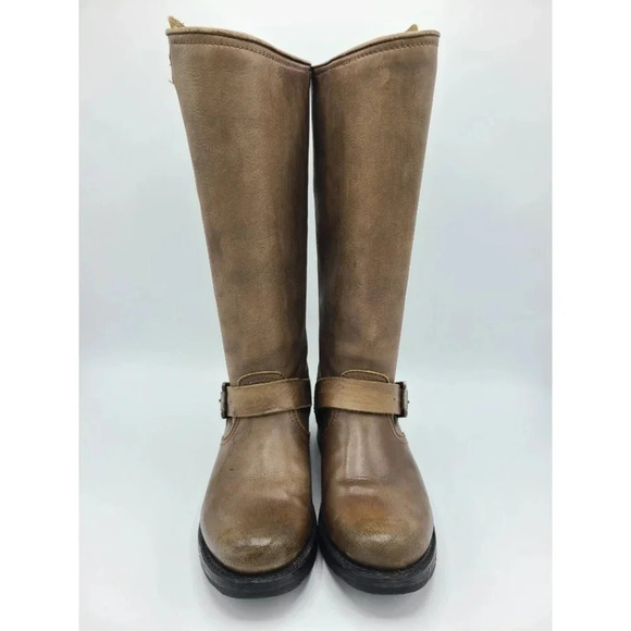 Frye Veronica 77618 Brown Leather Tall Knee High Riding Boots 5.5 - Picture 4 of 16
